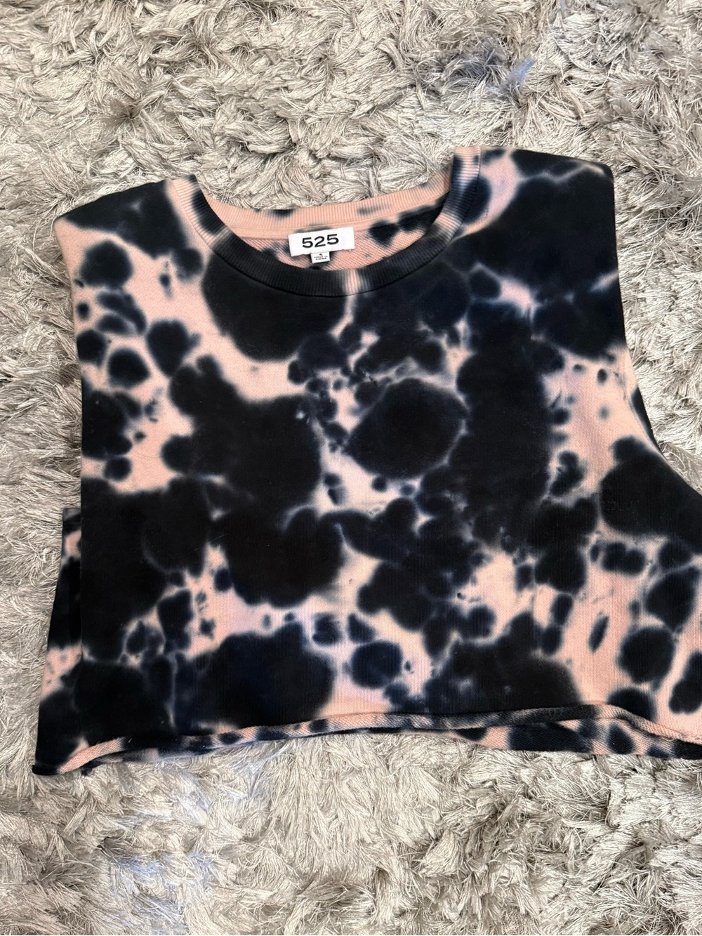 525 America Navy and Blush Tie-Dye Cropped Tank